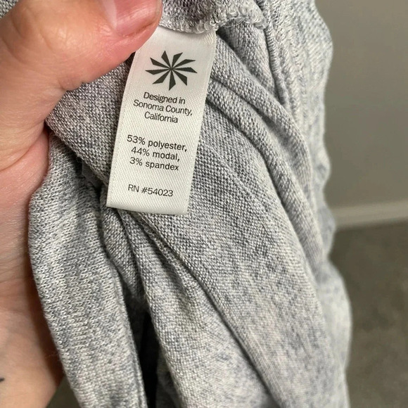 Athleta Light Heathered Gray Drape Pose Wrap Cardigan - Picture 10 of 11